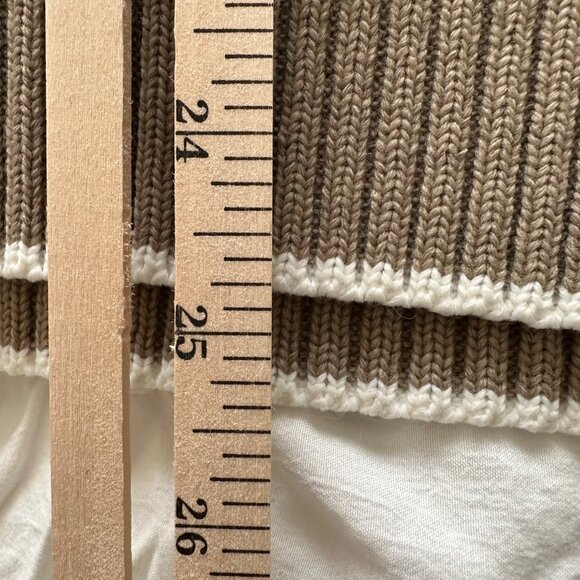 Vintage 80's Women's Cable Knit Beige Made In USA Sweater Size Medium - Picture 8 of 11